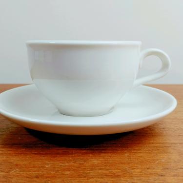 Vintage Iroquois Casual China | Redesigned Tea Cup and Saucer | Russel Wright | Sugar White 