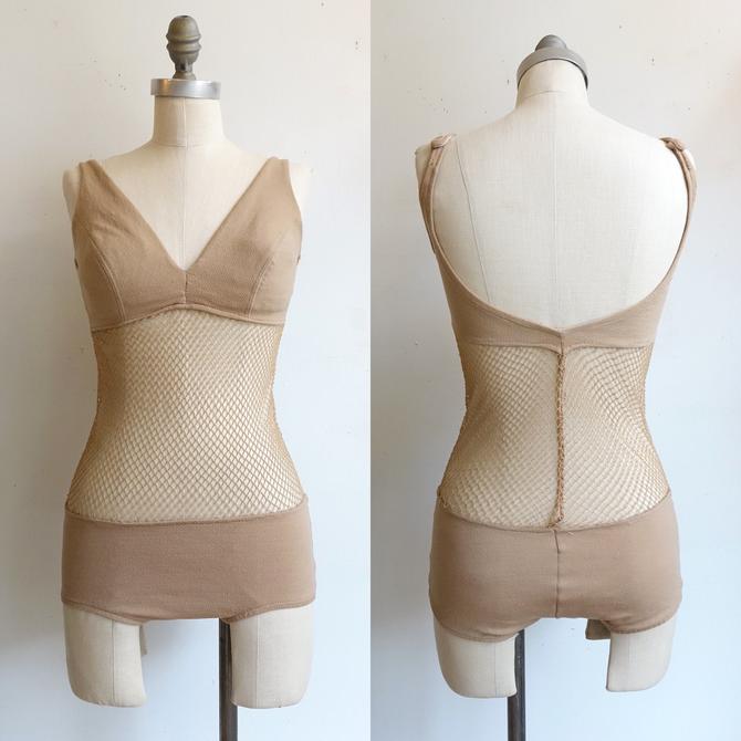 Vintage 1960s Fishnet hotsell Scandal Swim Suit