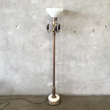Antique Brass Candelabra Mogul Floor Lamp