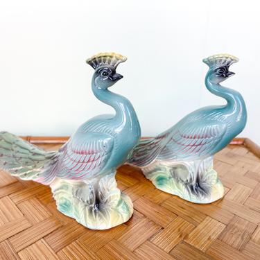 Pair of Sweet 1950s Peacocks