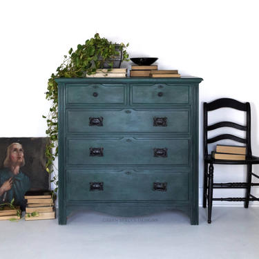 slim fit dress slacks Henley Scalloped Edge 6 Drawer Wide Dresser, Sage Green