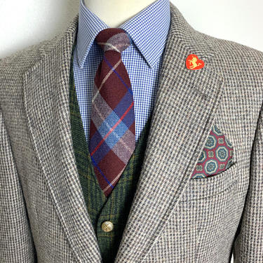 Vintage Stanley Blacker 100% WOOL TWEED Wool Blazer ~ 40 Short ...