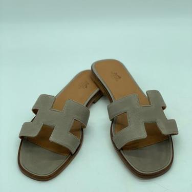 Hermes Shoe Size 38 Taupe Sandals