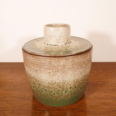 Vintage Cranbrook Academy Art Pottery small Lidded Vessel Signed Joslin 