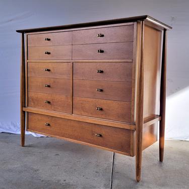 Vintage Mid Century Modern Tall  Dresser by John Stuart 