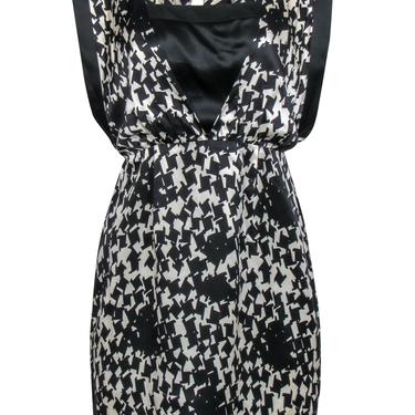 Reiss - Black & White Patterned Silk Satin Layered | Current Boutique - DMV  - Bethesda, Clarendon, DC, Old Town | ATTIC