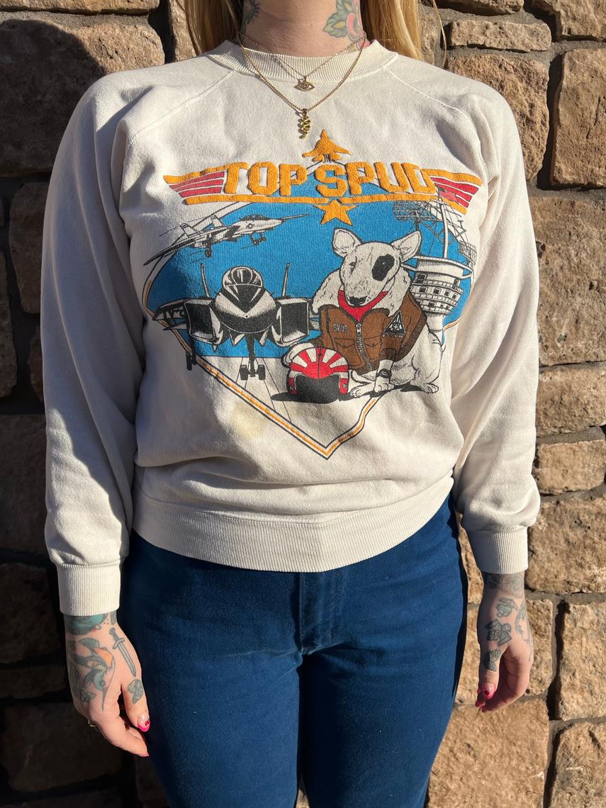 Spuds Top Gun Sweatshirt Wink Vintage Portland, OR