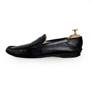 PRADA BLACK LEATHER DRIVERS/MULE SHOES