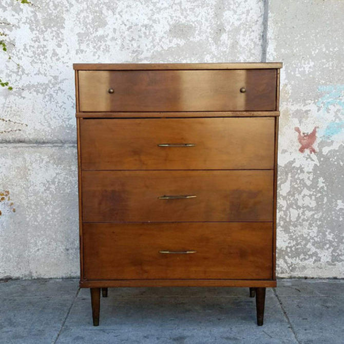 Vintage Walnut Highboy Dresser By Harmony House From Sunbeam