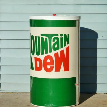 Vintage Mountain Dew Cooler Soda Advertising Store Display - Vintage Advertisement 