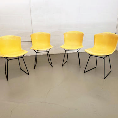Mid Century Set of Four Harry Bertoia for Knoll Fiberglass Shell Chairs 