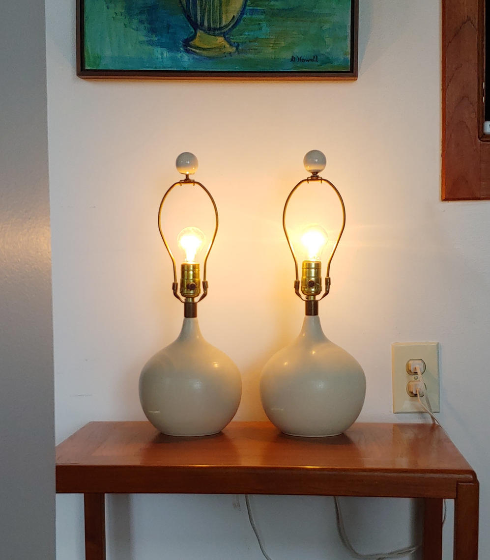 Mid Century Danish Modern Pair of Lotte and Gunnar Bostlund Mod and