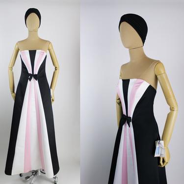 80s Colorblock Party Maxi Dress / Prom Dress / Jessica McClintock Dress / Gunne Sax / Size XXS-S 