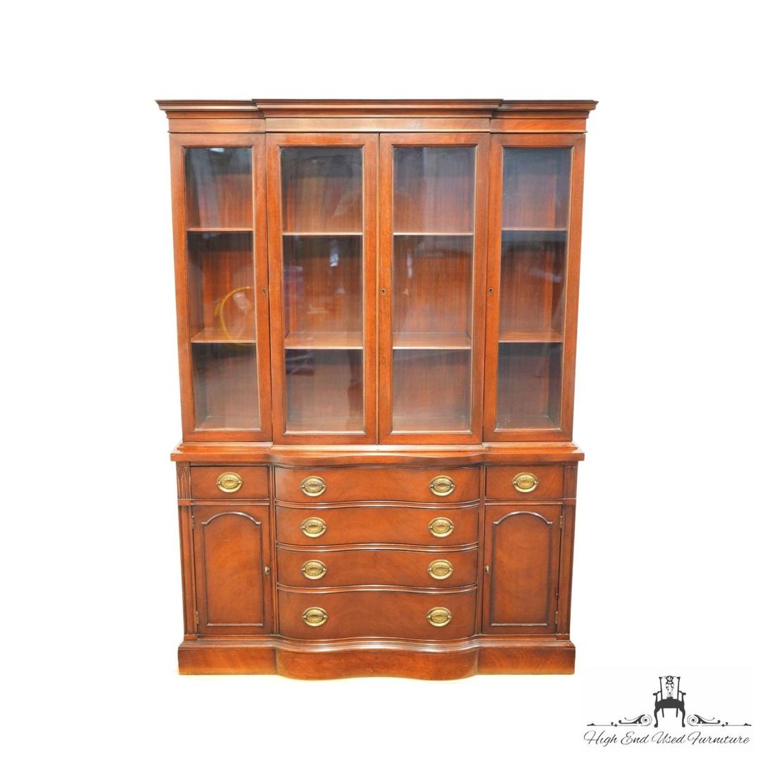 DREXEL FURNITURE Mahogany Duncan Phyfe Style 50" Breakfront China
