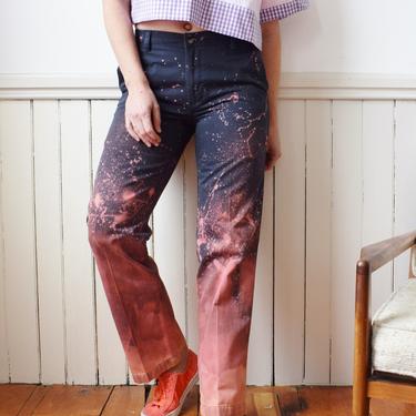 Bleach Dyed Work Pants | Hot Pink | 31" W 