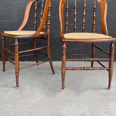 Antique Style Cane Side Chair