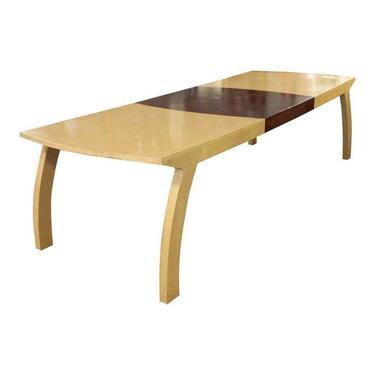 Contemporary Modern Custom Made Maple Dining Conference Table Memphis 1980s 