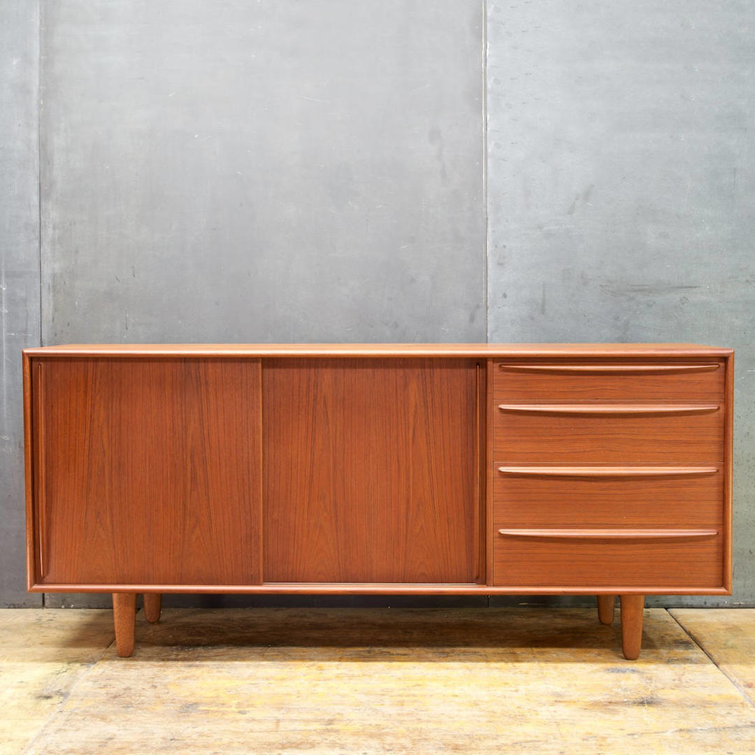 Vintage 1950s Teak Danish Madsen Credenza Mid Century Modern