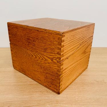 Vintage Dovetail Joint File Box 
