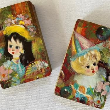 Mid Century Poncini Paris Playing Cards, Little Girl Clown, Kitsch Little Girl With Hat Set, Arrco Cards, Card Players,  Retro Graphics 