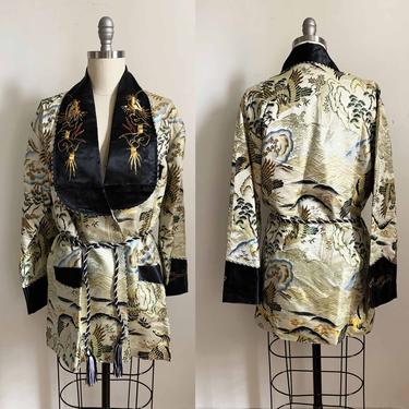 Embroidered Dragon Smoking Jacket