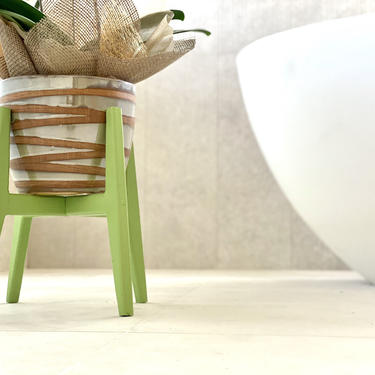 Green Indoor Plant Stand Mid Century 