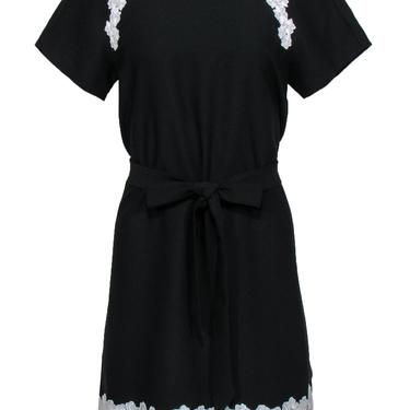 Houndstooth Dress 80s Black White Mini Dress Button up Shirtwaist