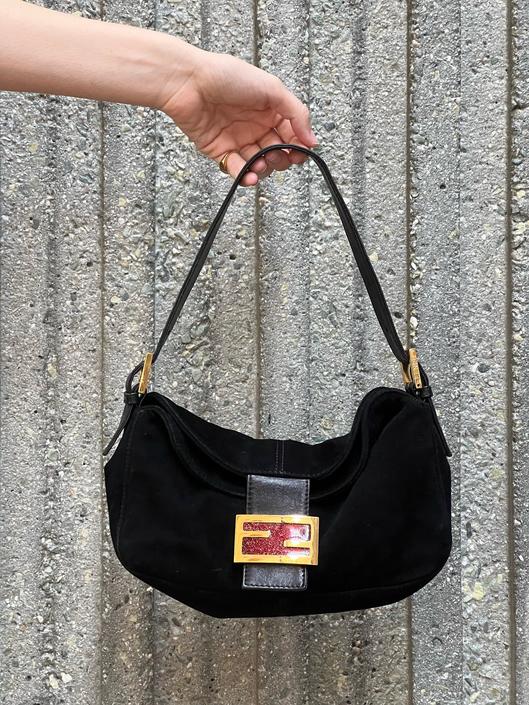 Red and black fendi on sale bag