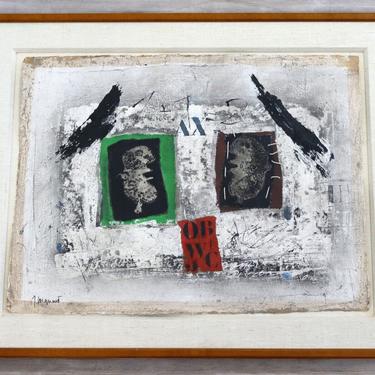 James Coignard Untitled Modern Carborundum Hand Signed Etching Framed 