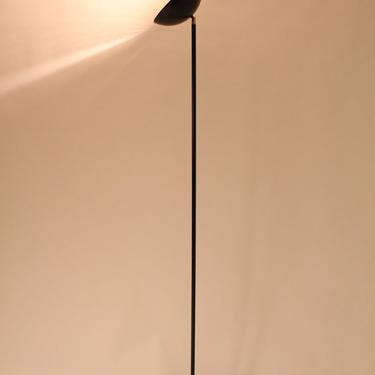 6 feet TILTING HEAD TORCHERE Italia minimalist halogen floor lamp  vintage 1980 era . 