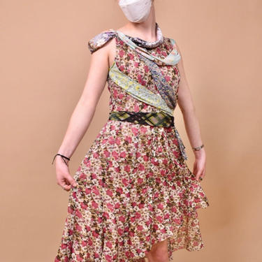Pink New With Tags Floral Dress By Beguile by Byron Lars, M