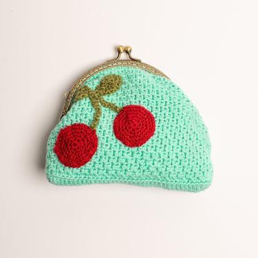 Crochet Cherry Coin Purse