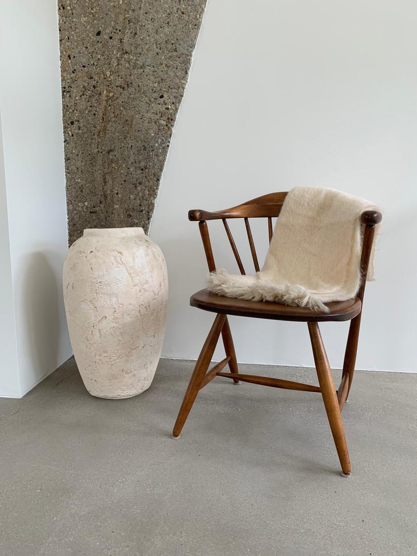 Vintage Cream Jaeger Mohair Scarf Throw Accent texture Made in