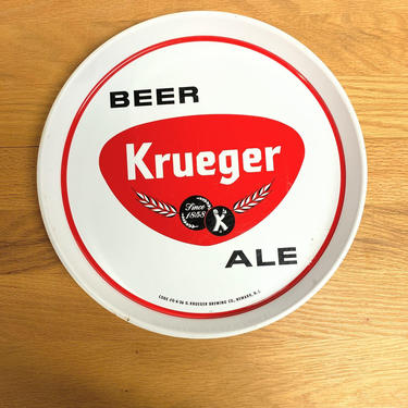 Vintage Krueger Beer Ale Metal Beer Tray 