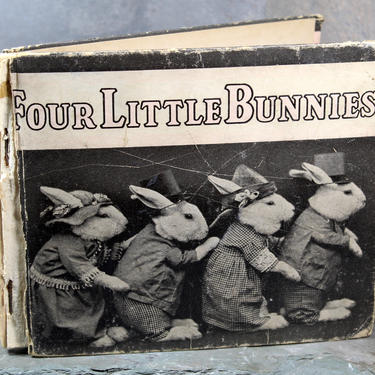 Four Little Bunnies - 1937 Vintage Children's Book - Black & White ...