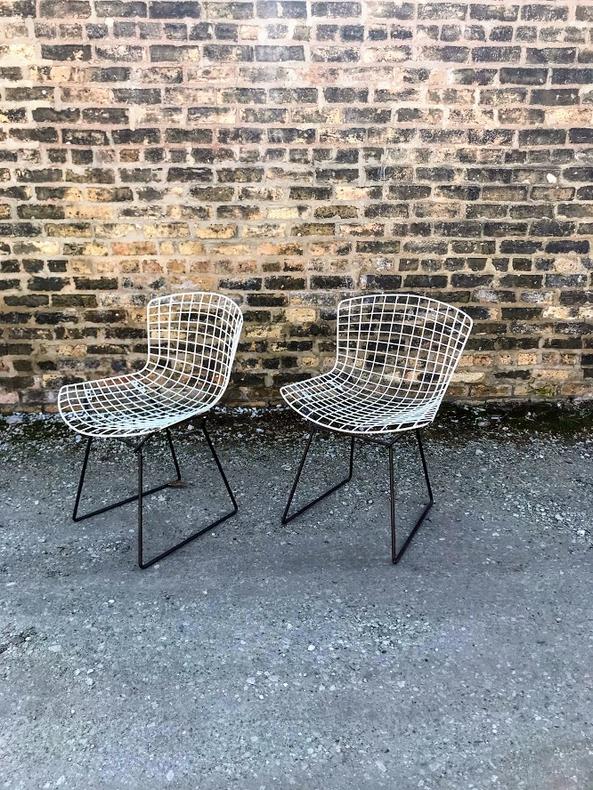 Vintage Bertoia for Knoll Two Tone Side Chairs (A Pair)