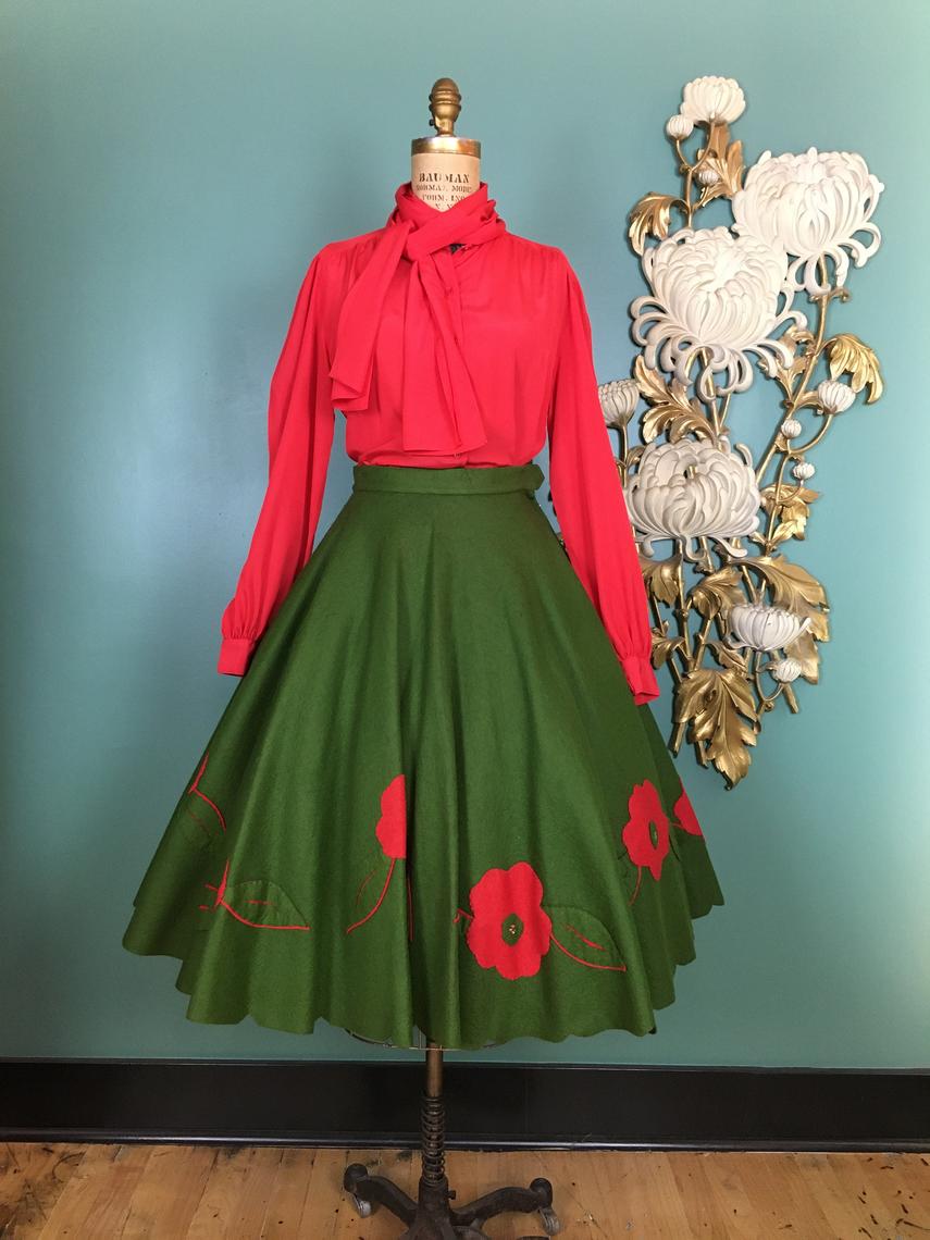 50s christmas skirt hotsell