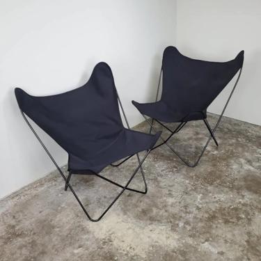 One Mid Century Butterfly Chair W/ New Black Covers (Please Read Shipping Info in Description) 
