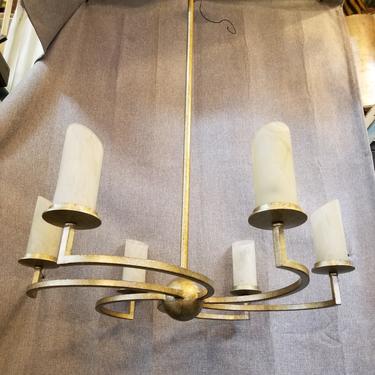 Contemporary 6 Arm Swirl Chandelier