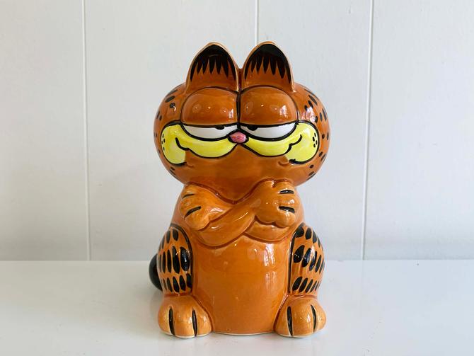 Vintage Garfield Soccer Bank, vintage piggy bank, Garfield hot 1978