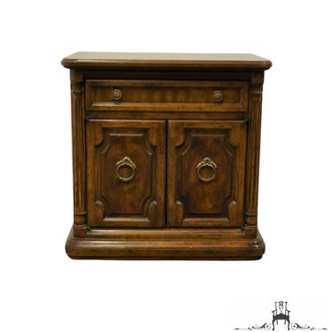 DREXEL HERITAGE Cameo Collection Burled Walnut Italian Neoclassical Tuscan Style 25" Cabinet Nightstand 002-630 