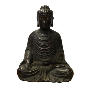 Handmade Bronze Vintage Finish Decent Look Sitting Buddha Statue cs3954SE 