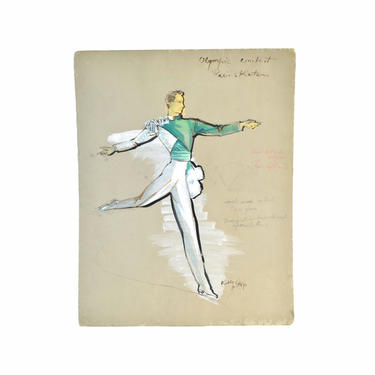 Freddy Wittop Olympic Ice Capades Skaters Costume Designs Original Paintings 