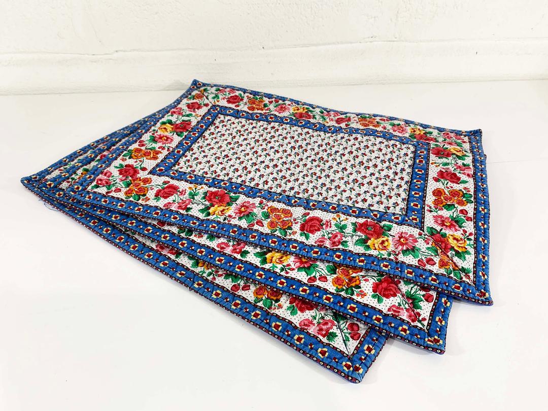 Vintage Vera Bradley Quilted Placemats Set of 3 1990s 1980s Quilt
