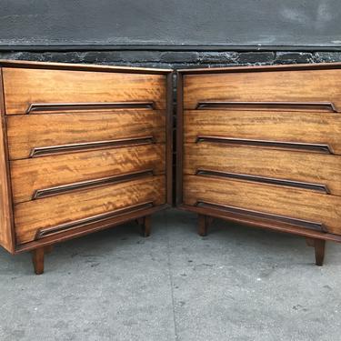Mid Century Pair of Dressers by Milo Baughman.