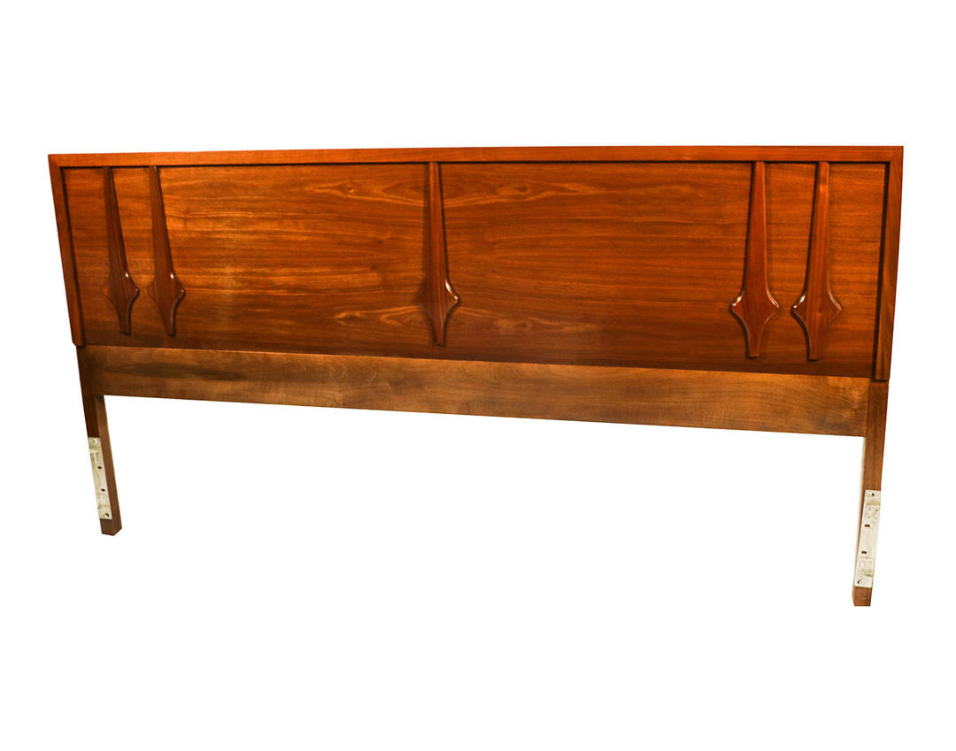 Walnut Mid Century Modern King Headboard Mary Kay's Furniture