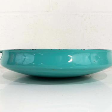 Vintage Dansk Kobenstyle Enamel Paella Pan Handle Blue Turquoise Koben Danks Denmark 1950s Teal Mid Century Mid-Century Kitchen Home Retro 