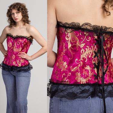 ❤️ 80s Pink Lace Bustier – Luxie Vintage