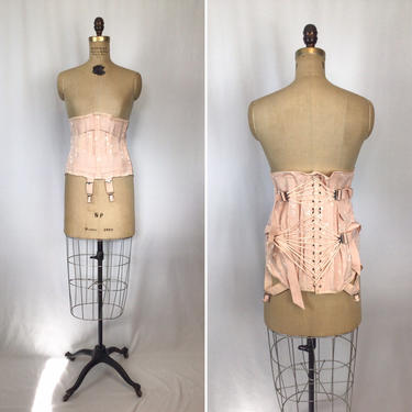 Vintage 1950s Corset, Vintage tea rose pink corset girdle