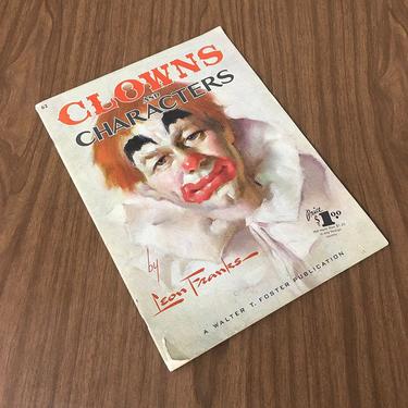 Vintage Clowns and Characters Book Retro 1960s Leon Franks + Walter T. Foster Publication + Instructional Guide + How to Paint + Paperback 